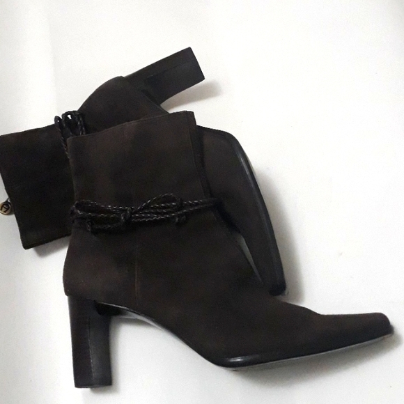 Etienne Aigner Shoes - Etienne Aigner Brown Suede Ankle Boots Size 8M